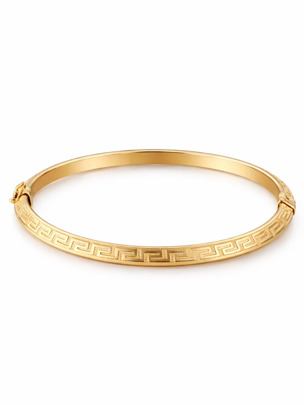 MIA FIORE Gold Plated 925 Sterling Silver Greek Key Dyadema Bangle Bracelet